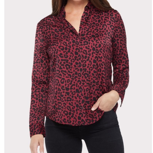 David Lerner Leopard Print Button Down Shirt - Picture 5 of 5